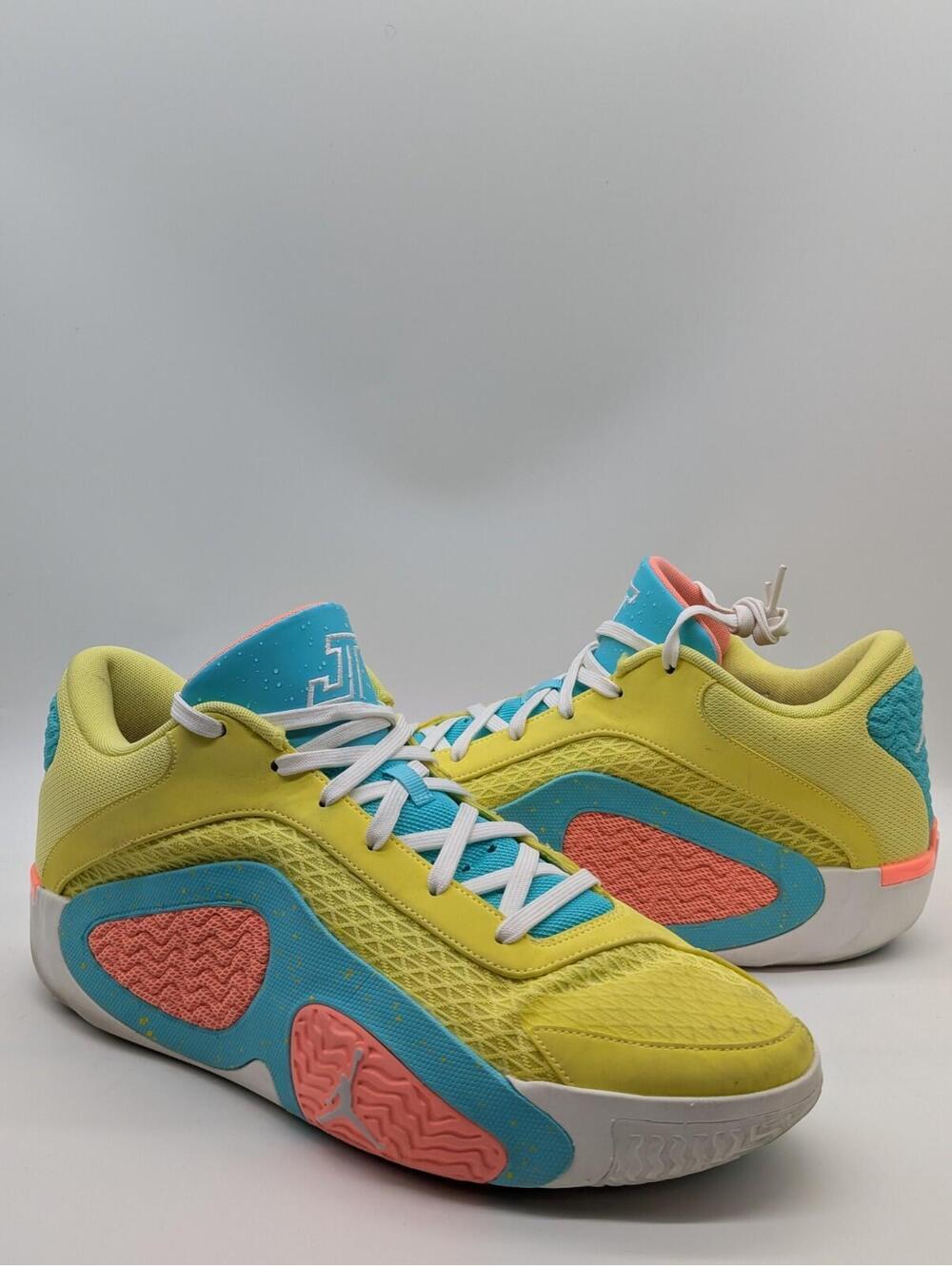 Nike Jordan Tatum 2 “Lemonade“ Yellow FJ6457-700 Mens Basketball Shoe Size 14